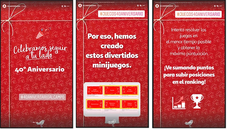 Insta Stories used by Alcampo to promote their campaign