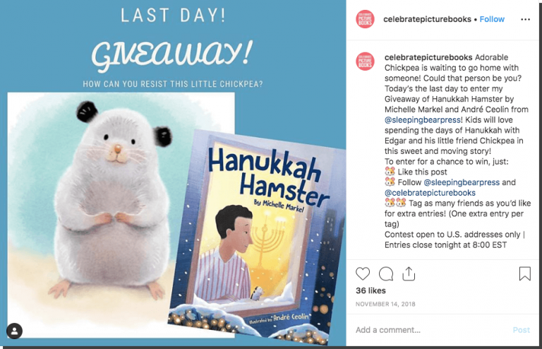 Hanukkah Instagram giveaway books