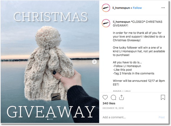 Instagram Christmas campaign idea