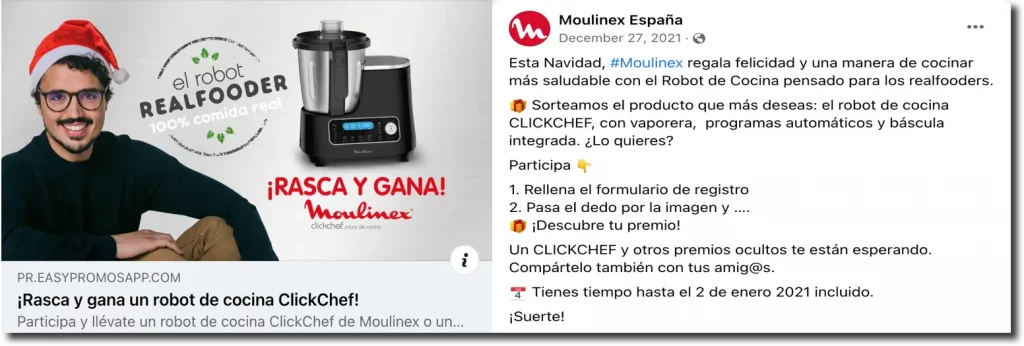 Moulinex Scratch & Win promotion