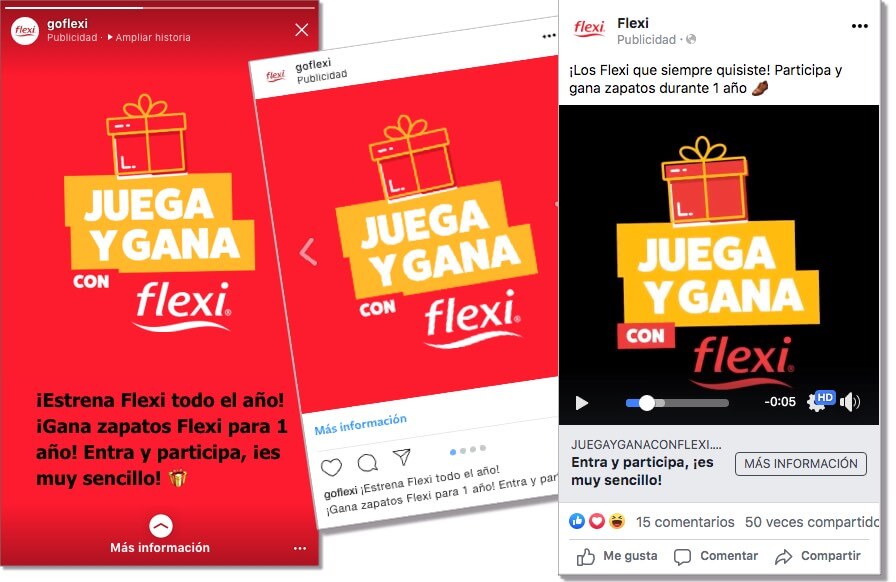Flexi ads on social media, lead generation campaign with games