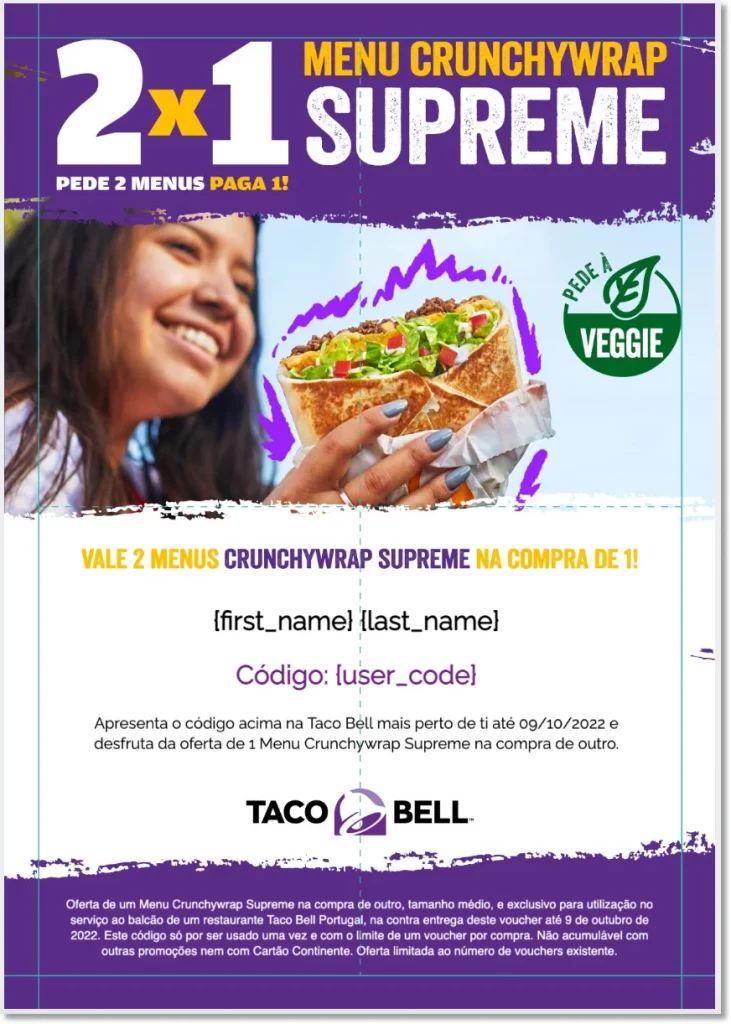 coupon distribution campaign by Taco Bell