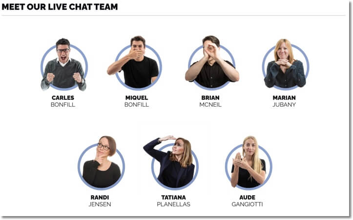 easypromos live chat team