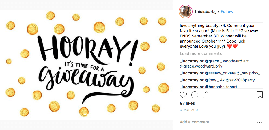 increase Instagram followers giveaway