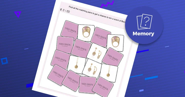 memory game jewerly promotion idea