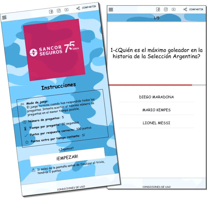 The Sancor Seguros Timed Quiz launched for Copa America 
