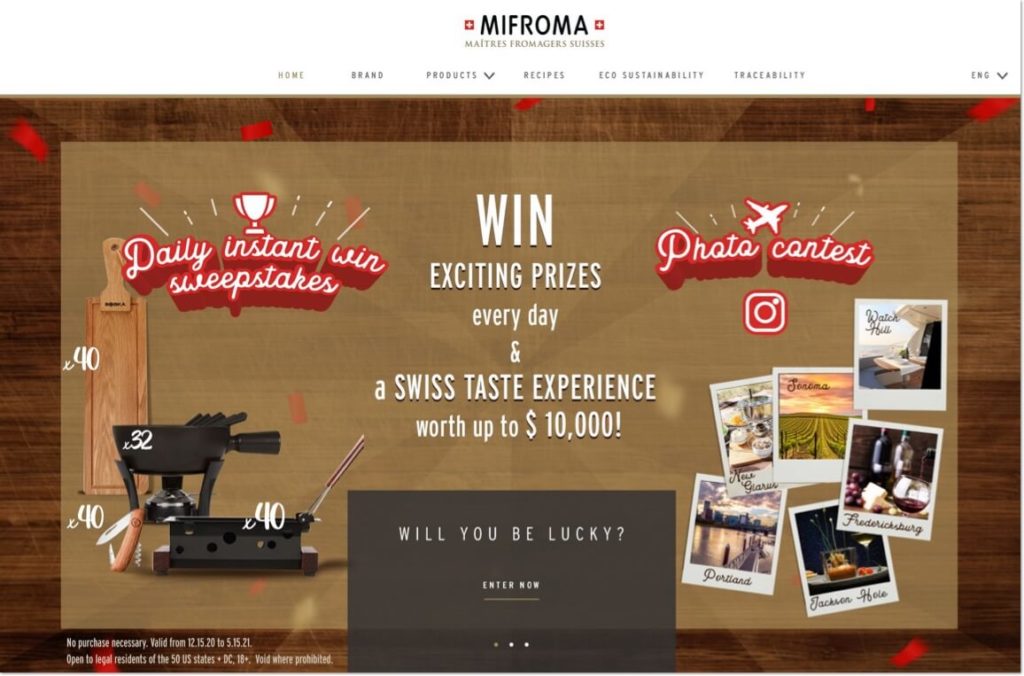 instant win cheese campaign by mifroma