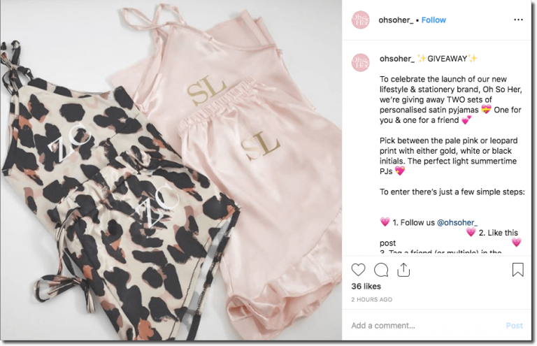 How to Promote a Clothing Brand on Social Media Instagram Giveaway
