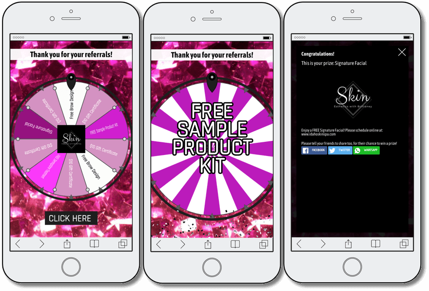 Spin the Wheel promotion organized as part of customer retention strategies