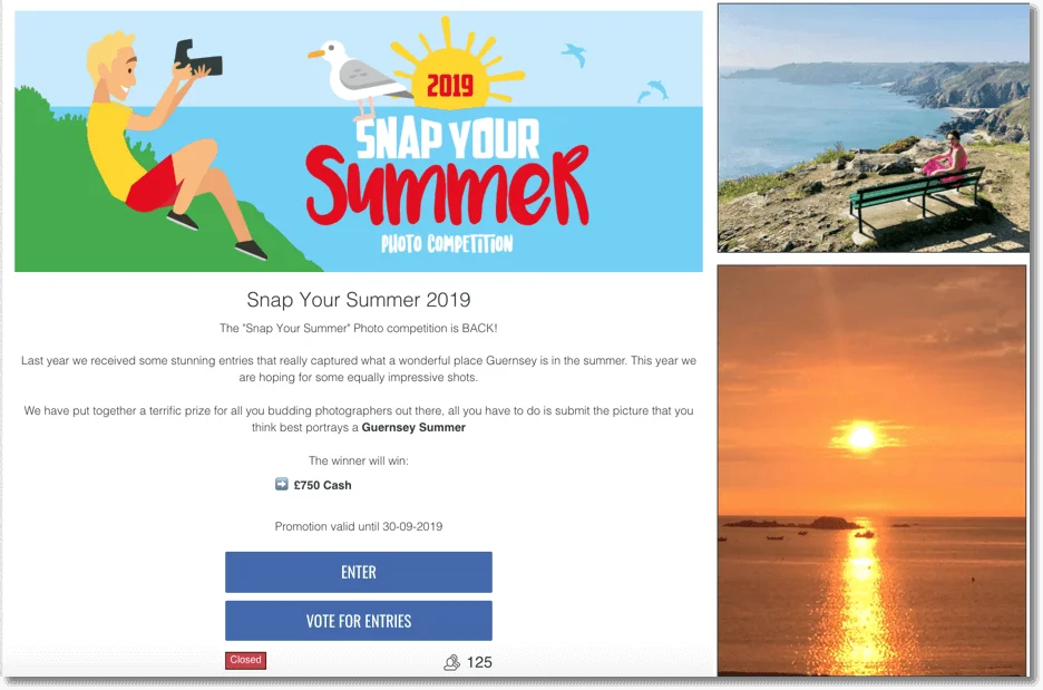 Summer contest idea: photo contest Guernsey Summer 2019