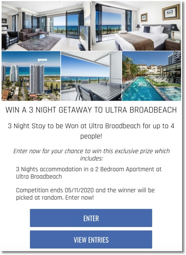 ultrabeach stay giveaway