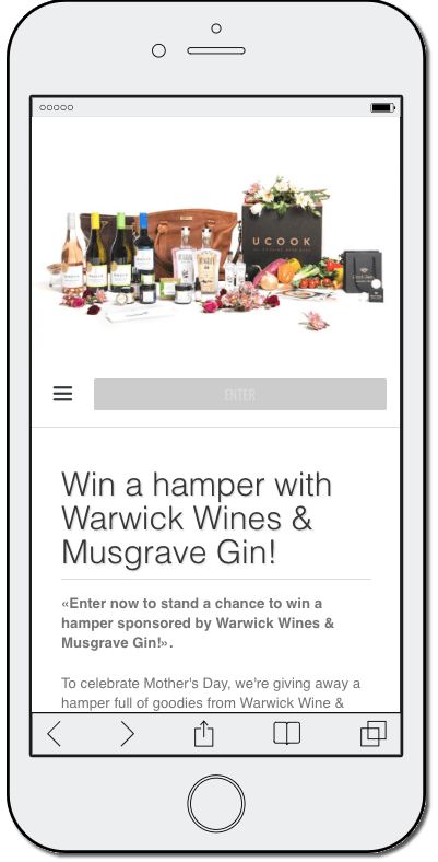 Wine promotion ideas: Entry form giveaway