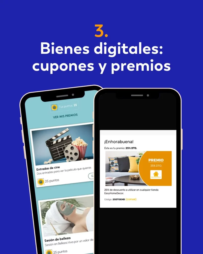 bienes digitales cupones y premios gamificacion easypromos
