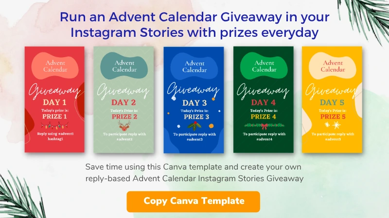 Easypromos Instagram Stories Advent Calendar template in Canva