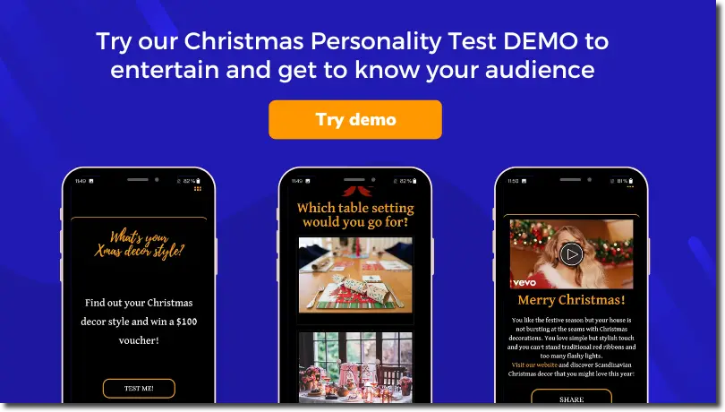 Christmas Marketing Ideas: Personality Test