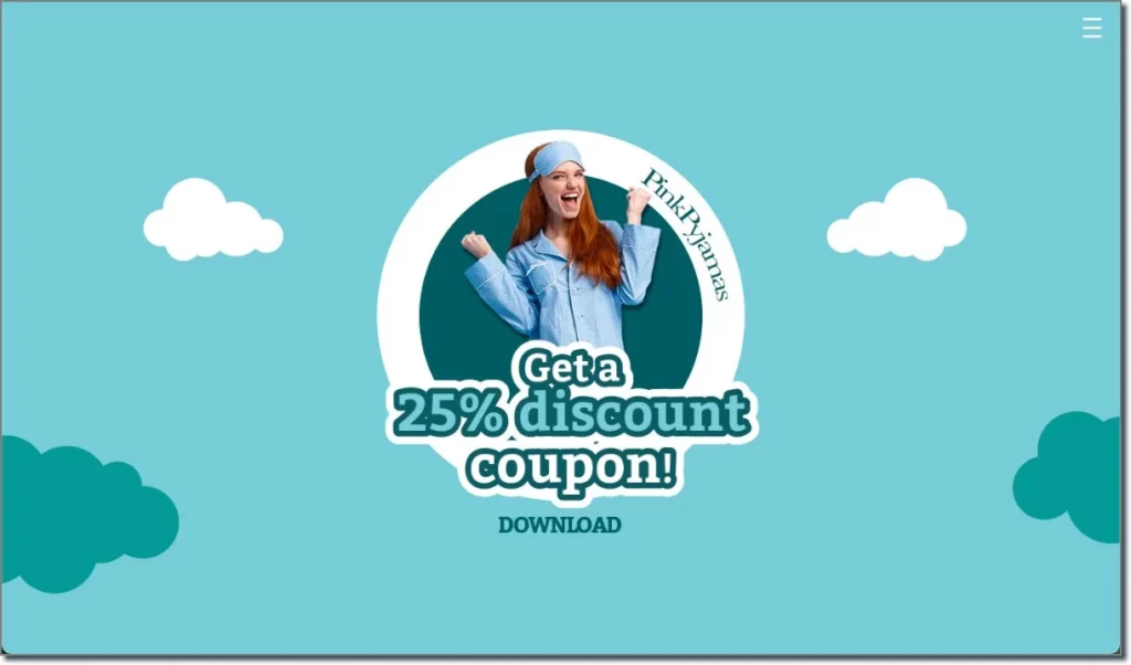 Welcome page with a GIF animation