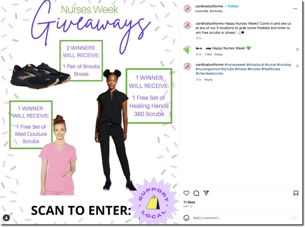 How to promote a giveaway on Instagram. Start with a post
