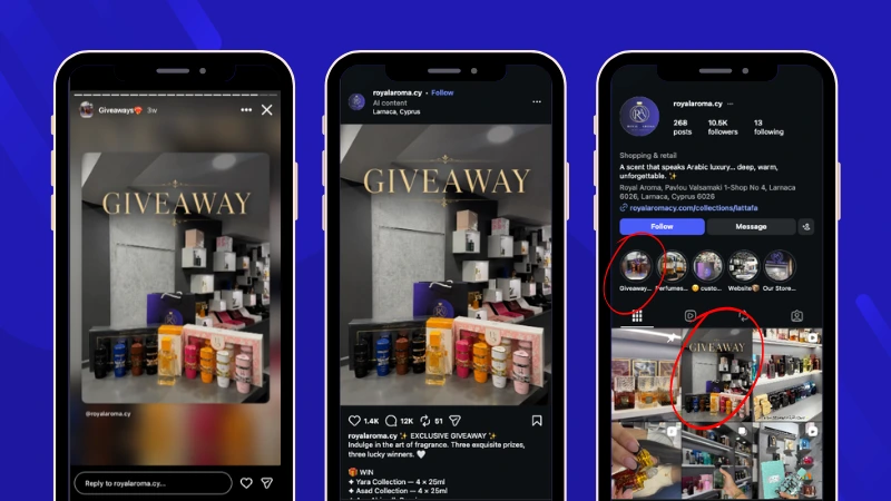 Ways to promote an Instagram giveaway within the platform