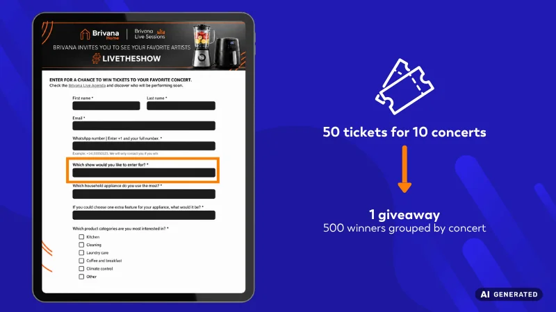 Example of a random draw by groups where prizes are assigned based on participant preferences