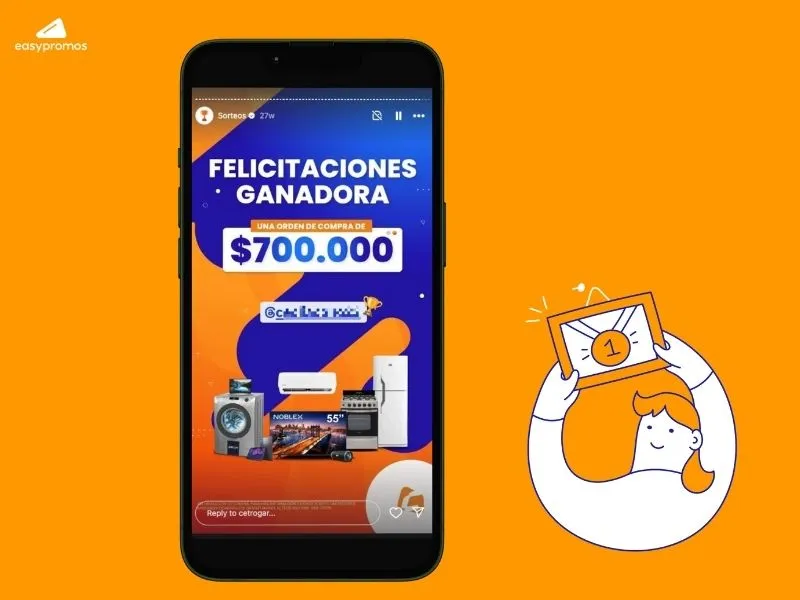 Selecciona y difunde el ganador del sorteo online