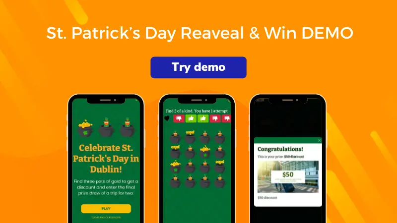 St. Patrick's Day promotions: Reveal & Win 