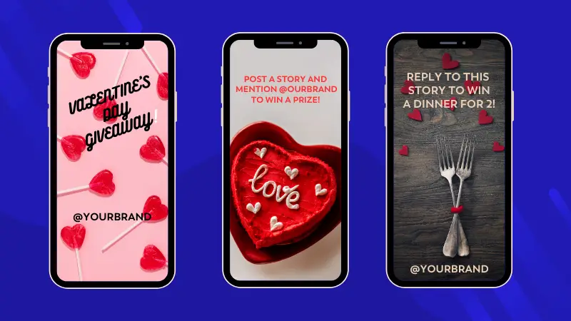 Valentines' Day Giveaway on Instagram Stories