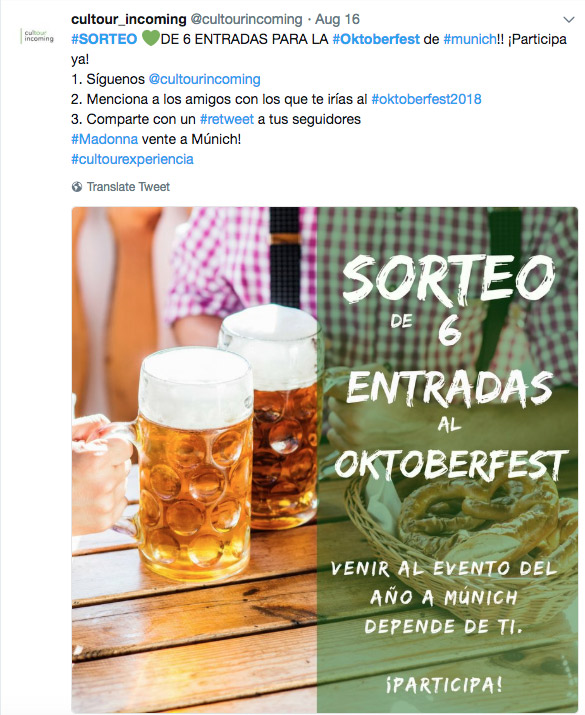 ejemplo Oktoberfest Twitter
