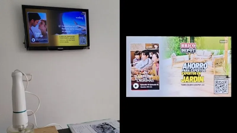 Pause ads with QR codes