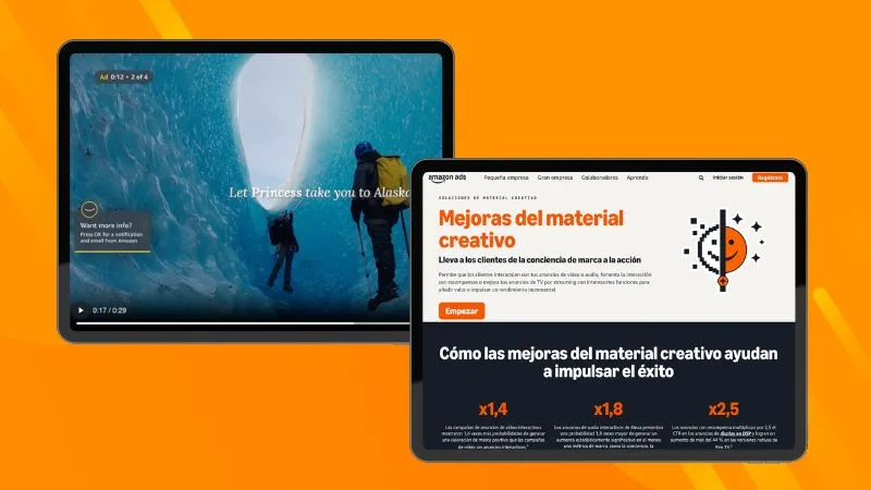 Interactive ads and creative content on Amazon Prime