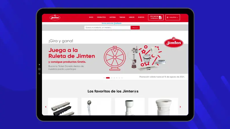 ejemplo de ruleta promocionada en banner web