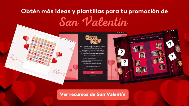 Más ideas y plantillas para crear una promoción de San Valentín