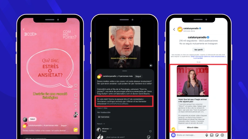 Example of a comment-to-DM action from a Reel