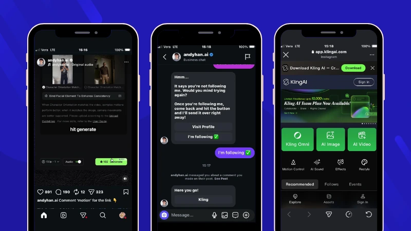 Example Comment to DM to deliver content