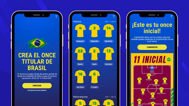 Ejemplo de juego crea tu equipo