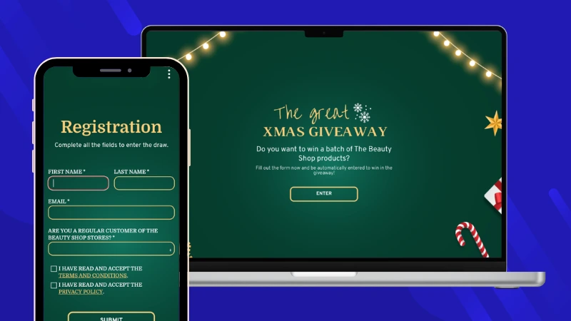 Christmas Entry Form Giveaway demo by Easypromos