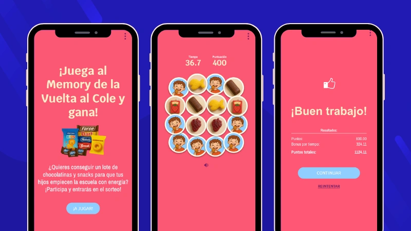 ejemplo de concurso para la vuelta al cole: juego de memoria
