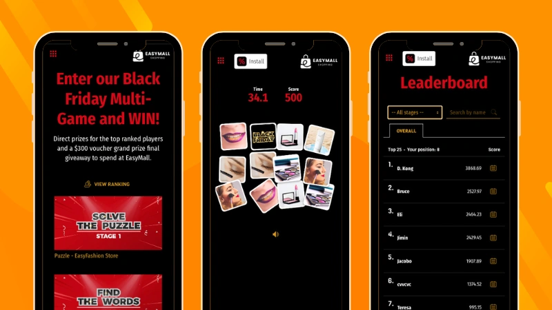 Black Friday Multi-Game promotion demo by Easypromos
