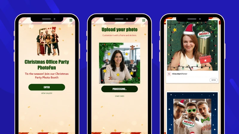 Virtual Christmas Office Party PhotoFun demo by Easypromos