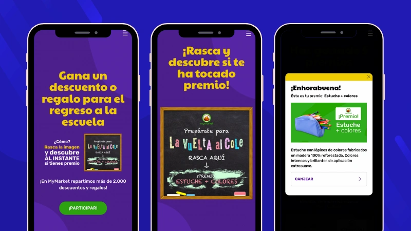ejemplo de rasca y gana para el regreso a la escuela