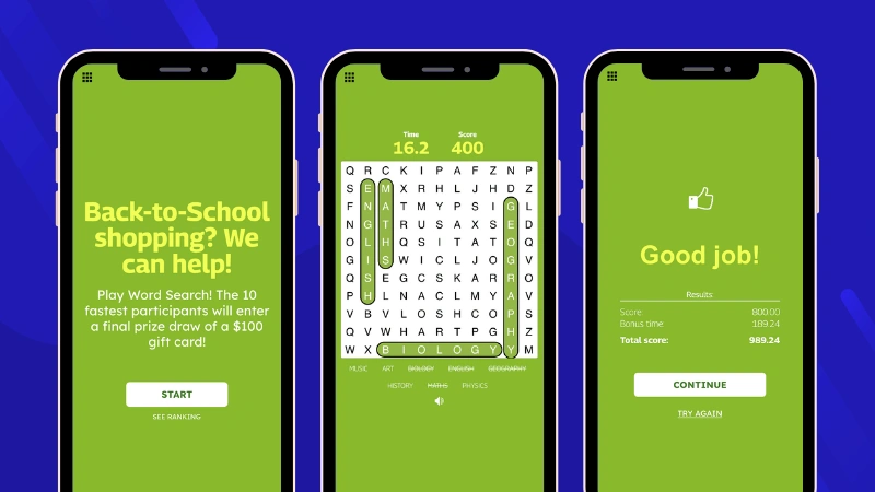 School Promotion Idea: Word Search Game