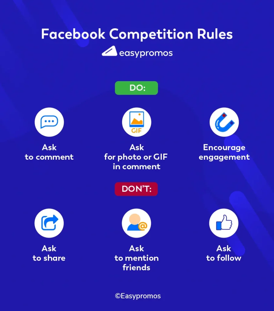 Do's and don'ts Facebook competition rules