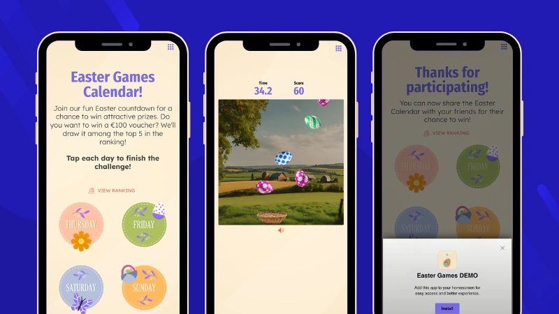 Easter Game Calendar example