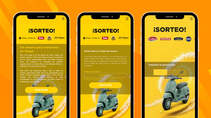 Ejemplo de promoción de supermercados Alimerka que incentiva la compra con validación de ticket