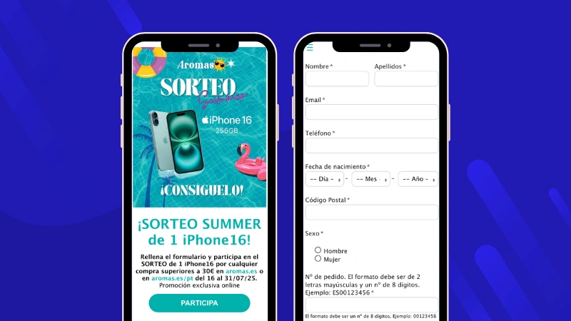 Sorteo de Aromas entre los clientes que presenten un número de pedido