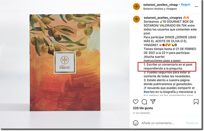 ejemplo de cómo aplicar gamificación en Instagram