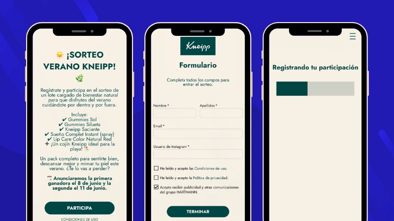 Kneipp lanza un sorteo de verano para captar leads