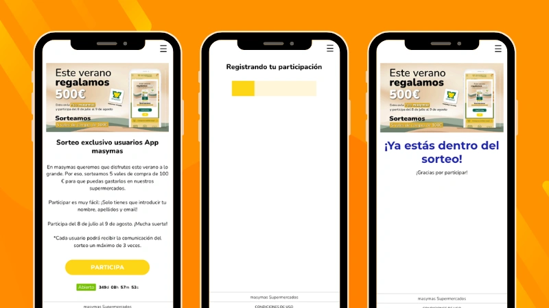 Ejemplo de cómo premiar a los clientes desde la app del supermercado masymas