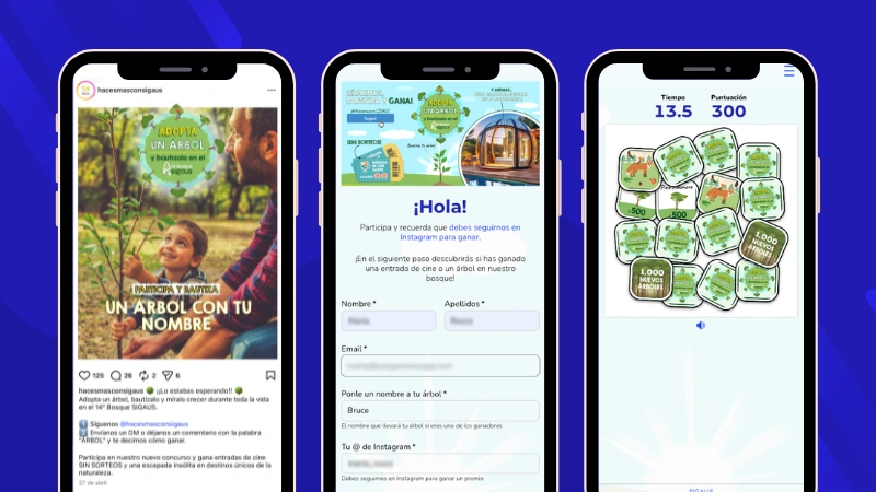 Ejemplo de memory con sorteo final y premios: Sigaus
