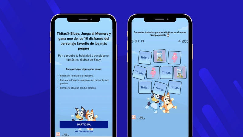 Ejemplo de experiencia gamificada para niños: Tiritas
