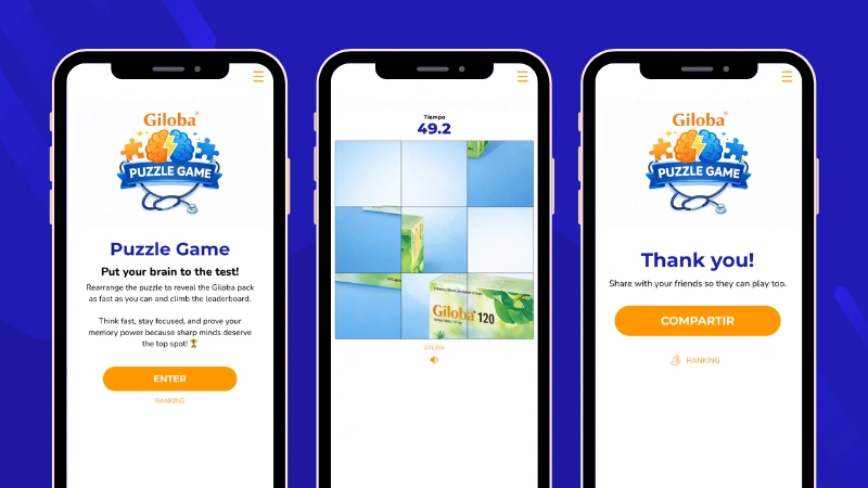 Puzzle online para promocionar un producto: Giloba